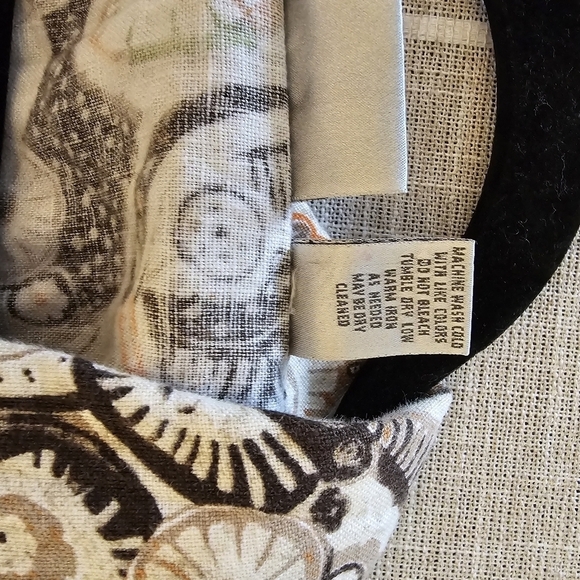 Chico's Size 3 100% Linen Paisley Tan Ocean Blazer - Picture 4 of 10